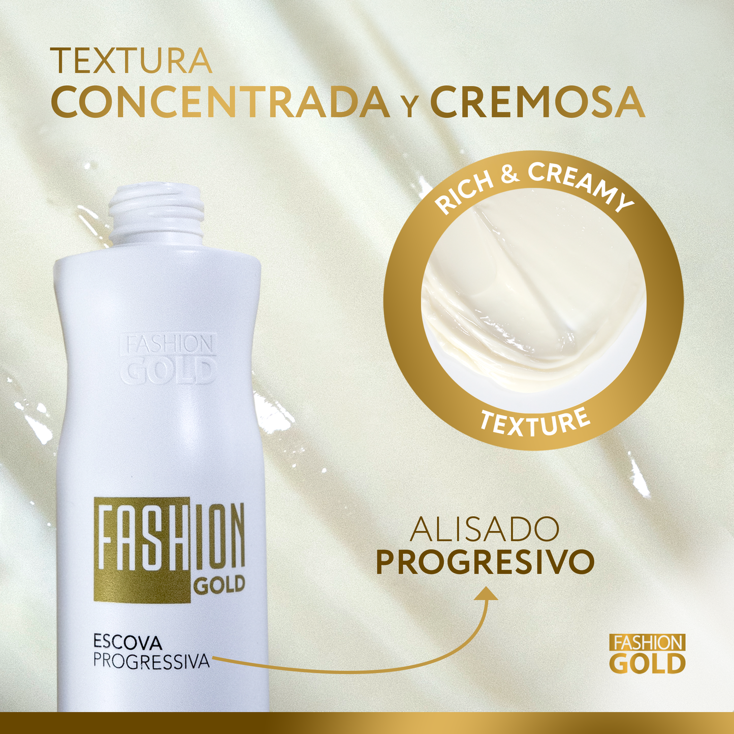 Fashion Gold - Alisado en Casa 300gr + Protect & Control Shampoo 300ml + Mask 250 gr+ Pre Shampoo 300ml
