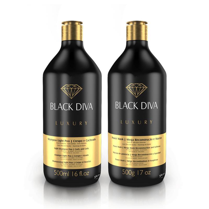 Black Diva Kit ( Shampoo Light Poo 500ml + Power Mask 500gr )