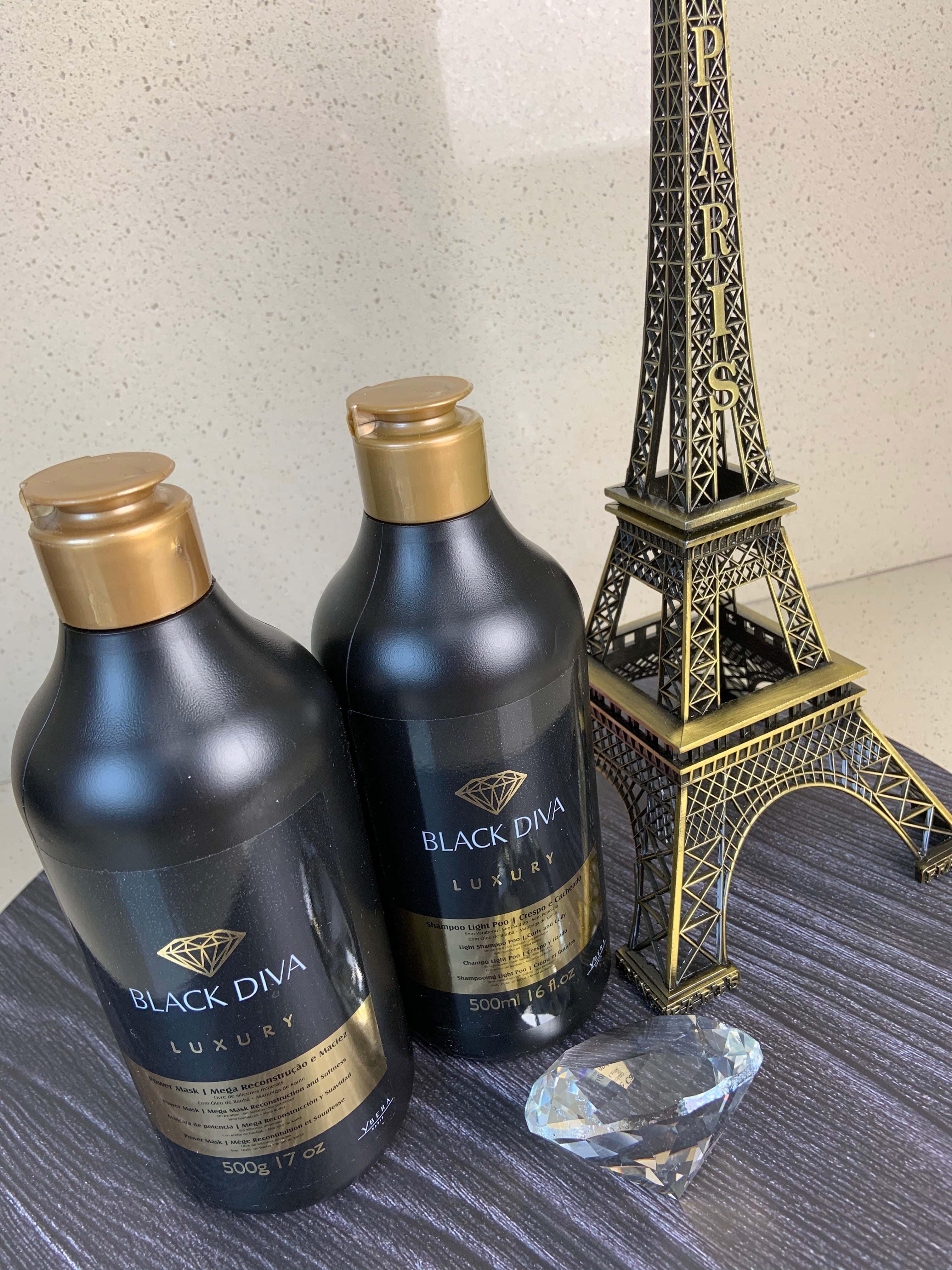 Black Diva Kit ( Shampoo Light Poo 500ml + Power Mask 500gr )