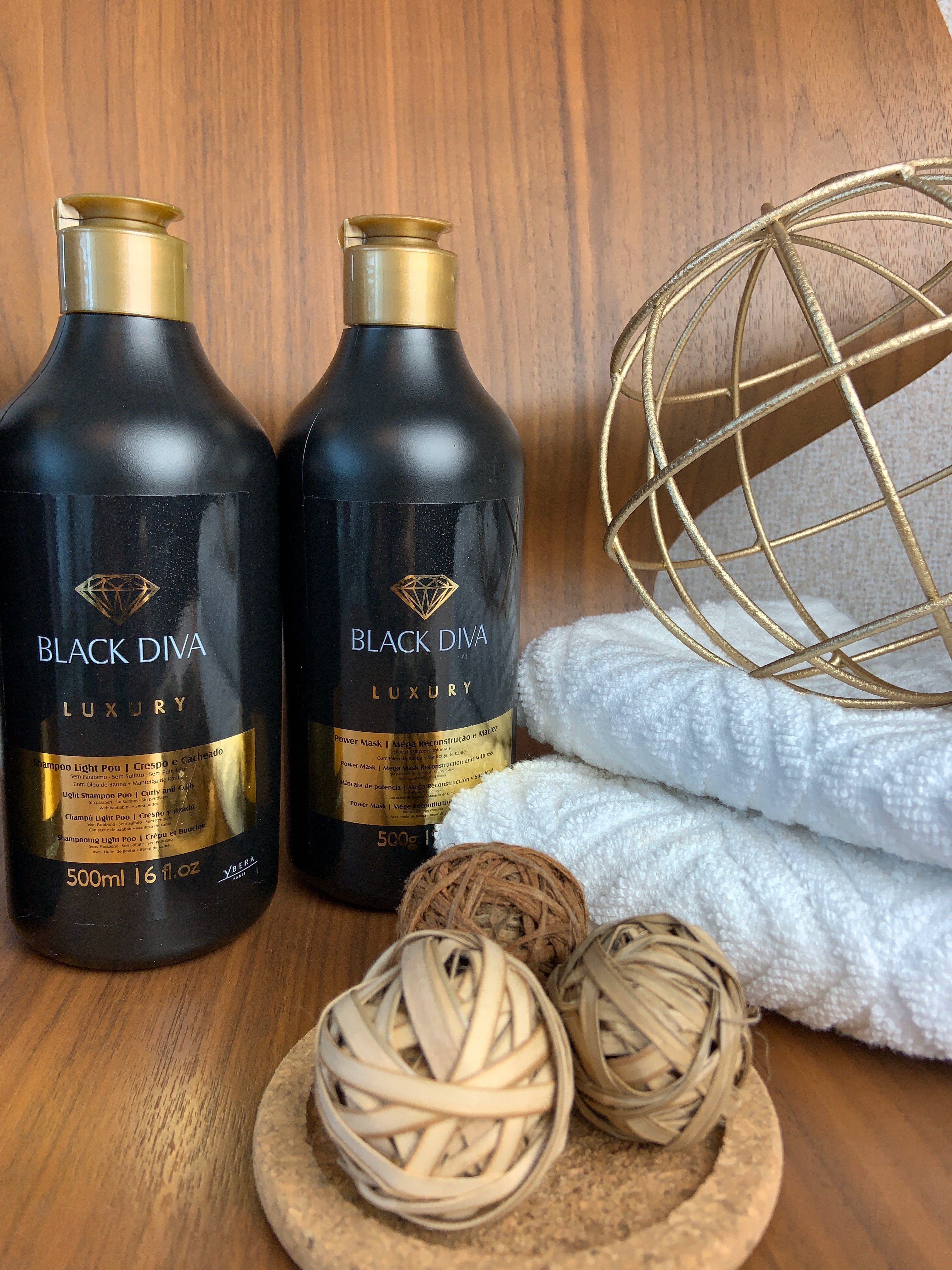 Black Diva Kit ( Shampoo Light Poo 500ml + Power Mask 500gr )