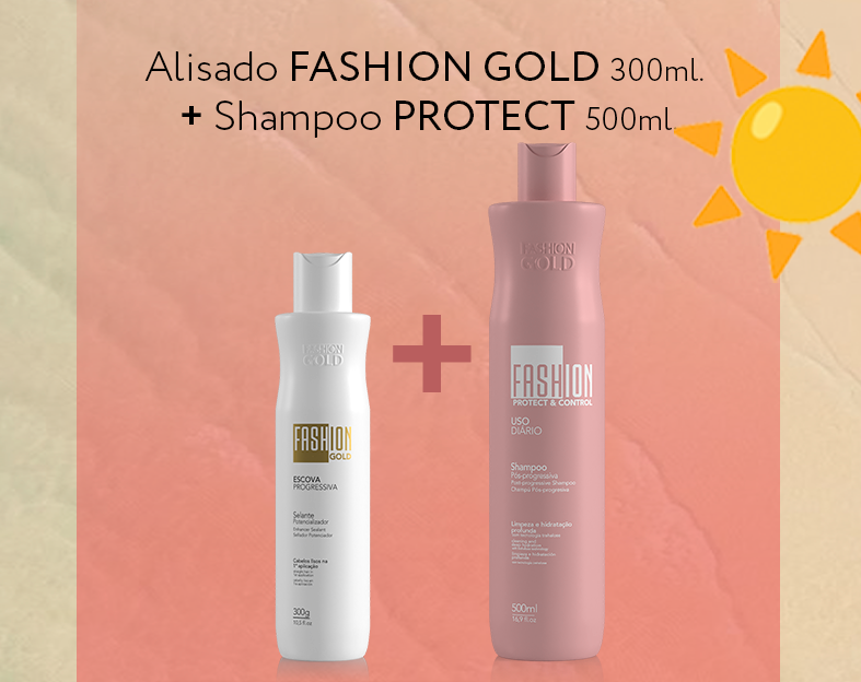 Fashion Gold Alisado en Casa 300gr + Shampoo Protect 500ml