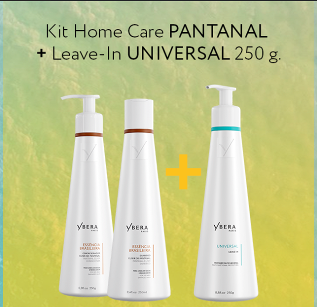 Kit Essencia Brasileira Pantanal 250ml + Leave-In Universal 250gr