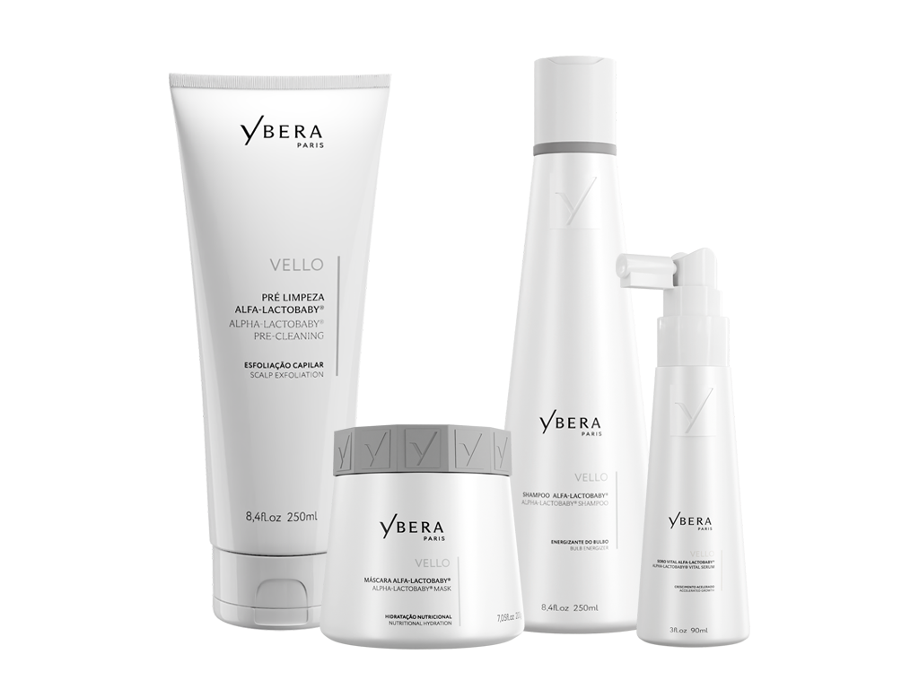 Vello ALFA-ACTOBABY® - Kit PreCleaning 250ml + Shampoo 250ml + Máscara 200gr + Serum 90ml