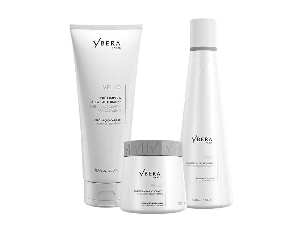 Vello ALFA-ACTOBABY® - Kit PreCleaning 250ml + Shampoo 250ml + Máscara 200gr